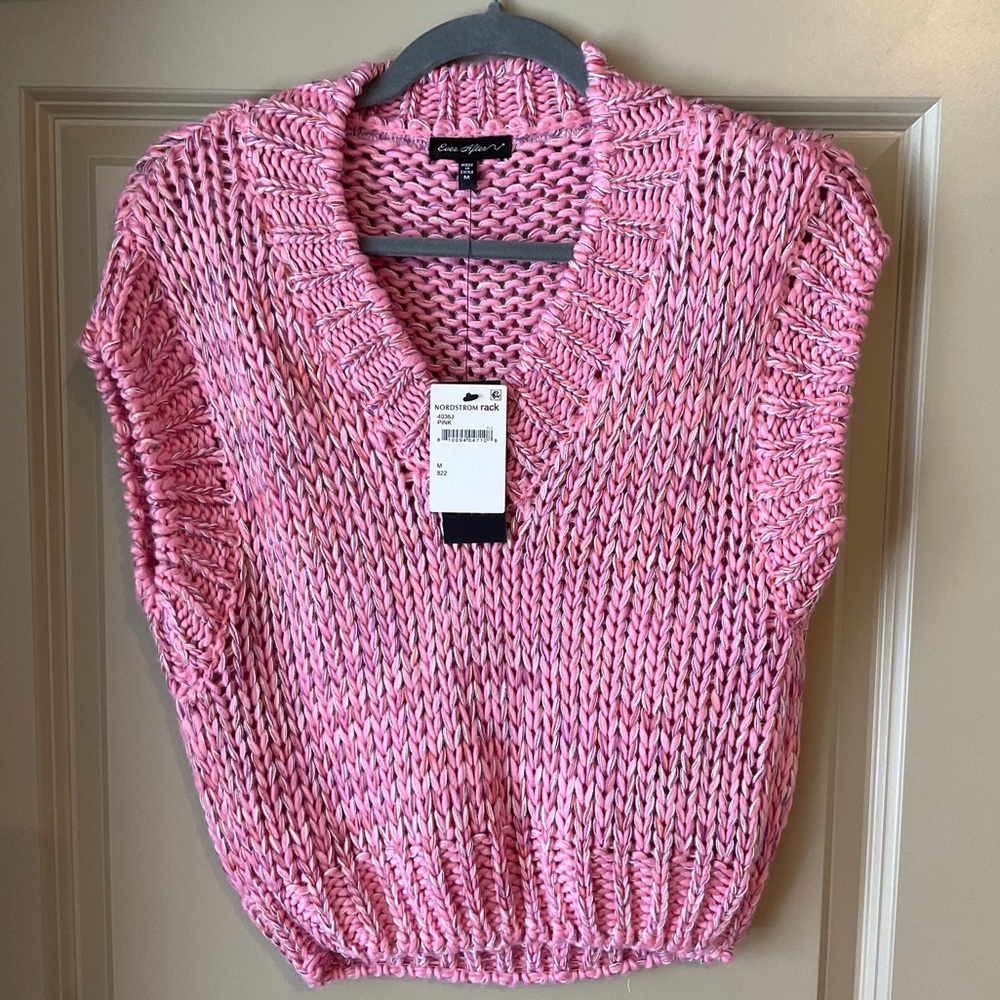 BRAND NEW Pink V-Neck Sweater Vest (Size M)